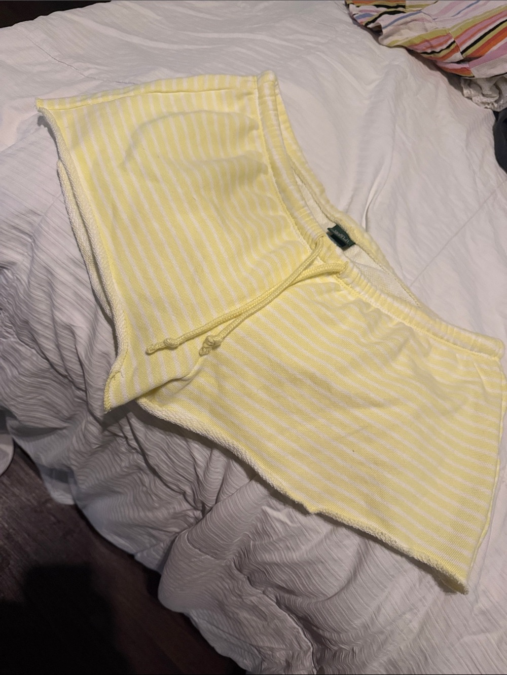 wild fable Yellow and White Striped Athletic Lounge Shorts